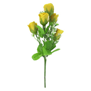 Imagen de Flor artificial ramo rosas pimpollos combinado