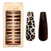 Imagen de Uñas postizas combinadas lisas y animal print 24 unidades Ushas