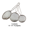 Imagen de Set Coladores de metal 3 unidades 8"/10"/12"