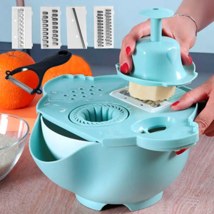 Imagen de Rallador rebanador multiuso Bowl  colador 10 funciones en 1