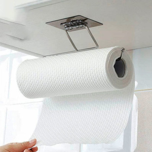 Imagen de Porta rollo toalla de metal adhesivo
