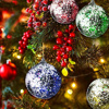 Imagen de Bola esfera decorada navidad 6 unidades
