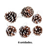 Imagen de Piñas adorno de navidad 6 unidades