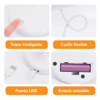 Imagen de Lámpara veladora led táctil recargable