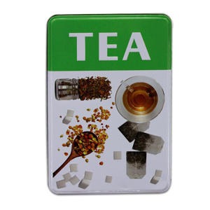 Imagen de Lata rectangular con tapa diseño te