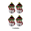 Imagen de Muñeco de Nieve Adorno Navidad 4 unidades