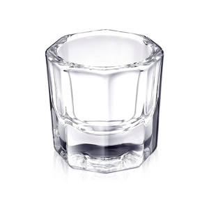 Imagen de vaso de vidrio para monómero acrílico de uñas