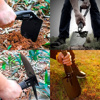 Imagen de Pala con pico plegable con estuche para camping