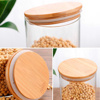 Imagen de Frasco de vidrio con tapa hermética de madera 900 ml