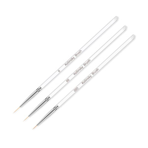 Imagen de Set de pinceles liner para decoración de uñas 3 unidades
