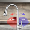 Imagen de Canilla monocomando extensible para pileta de cocina con grifo retráctil  plateado