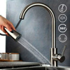 Imagen de Canilla monocomando extensible para pileta de cocina con grifo retráctil  plateado
