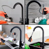 Imagen de Canilla Monocomando Extensible Para Pileta De Cocina Con Grifo Retráctil negro mate