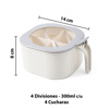 Imagen de Dispensador para condimentos-4 divisiones con cucharas