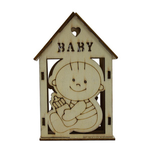 Imagen de Casita adorno  en madera Baby