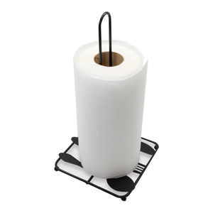Imagen de Porta rollo papel para mesa negro diseño cubiertos