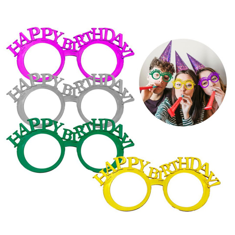 Imagen de Lentes cotillon feliz cumpleaños 6pc.