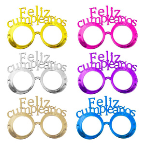 Imagen de Lentes cotillon feliz cumpleaños 6pc.