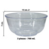 Imagen de Bowls redondo x 3 pzas transparentes