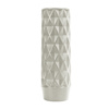 Imagen de Florero ceramica blanco labrado