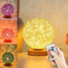 Imagen de Lámpara luna LED tejida tipo nido con control remoto