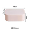 Imagen de Caja organizadora rectangular para maquillajes con espejo