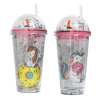 Imagen de Vaso Unicornio con Luz, Tapa y Sorbito 500 ml - Diseños Surtidos