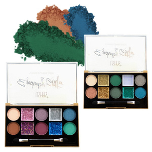 Imagen de Sombras de ojos  combinadas con glitter 10 tonos  Ushas