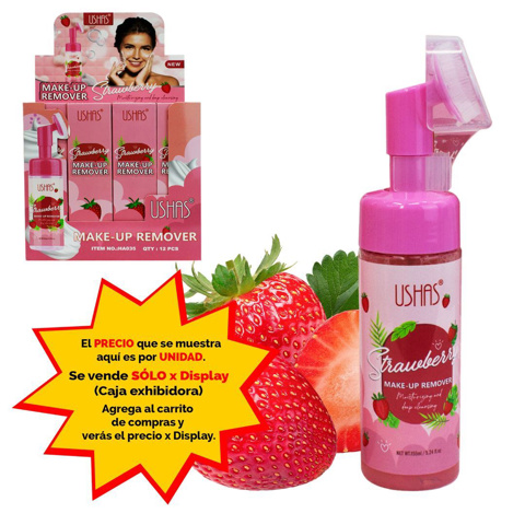 Imagen de Removedor  de maquillaje espuma frutilla Ushas