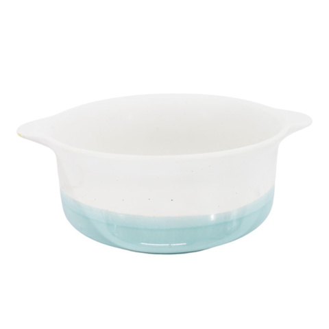 Imagen de Bowl-cazuelita ceramica con asas-rayas exterior-redondo