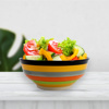 Imagen de Compotera Bowl de cerámica diseño a rayas 1 Litro