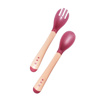 Imagen de Cubiertos de bebe x 2 silicona blister 13,5 cm