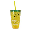 Imagen de Vaso con tapa y sorbito-Enjoy-en caja-3 colores-10X15,5cm