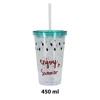 Imagen de Vaso con tapa y sorbito-Enjoy-en caja-3 colores-10X15,5cm