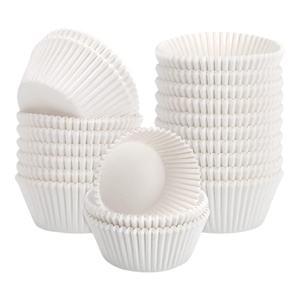 Imagen de Moldes de papel  para cupcake blancos 50 unidades