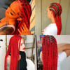 Imagen de Aplique de pelo sintetico trenzado-color A13- 60cm