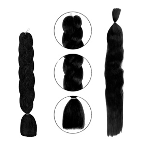 Imagen de Aplique de pelo trenzado-color 1# - 60cm