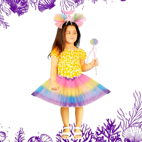 Imagen de Disfraz Infantil Tutu Diseño Arco Iris