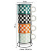 Imagen de Set de Tazas estampadas con soporte metálico
