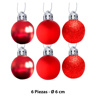 Imagen de Bola esfera de navidad 6 unidades