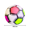 Imagen de Pelota de futbol - 22 cm. diseño exagonos  fondo gris y negr
