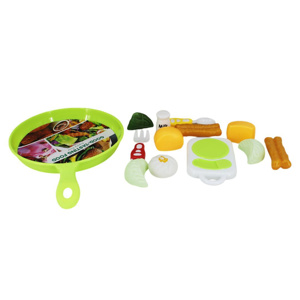 Imagen de Sarten de juguete con accsesorios de cocina en bolsa - 29x19