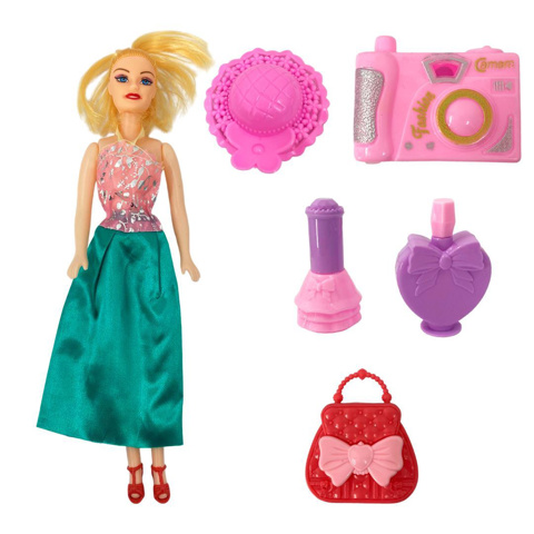 Imagen de Muñeca con accesorios en bolsa-30x18cm.
