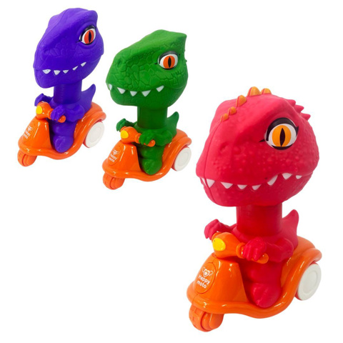Imagen de Dinosaurio C/U en motocicleta-12X9CM-4 diseños