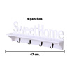 Imagen de Repisa estante Porta llaves 4 ganchos Diseño Sweet Home