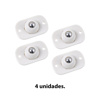 Imagen de Ruedas adhesivas con esferas  giratorias en acero inoxidable  x 4 unidades