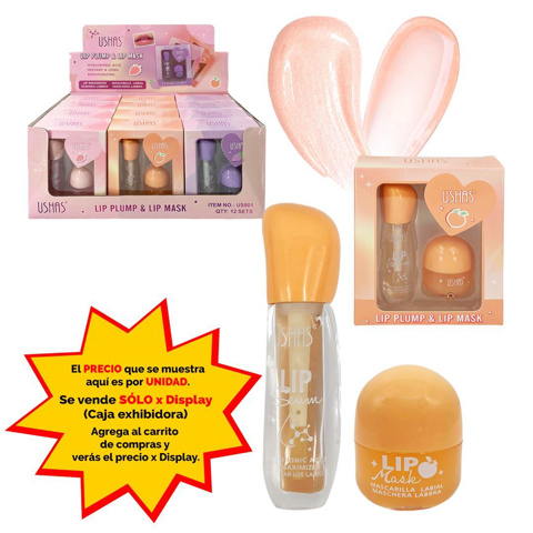 Imagen de Labial Ushas maximizador+mascarilla labial acido hialuronico