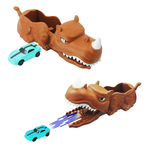 Imagen de Auto con catapulta rinoceronte-31x16cm. en blister