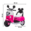Imagen de Moto batería recargable  orejas 3 ruedas luz sonido