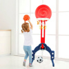 Imagen de Tablero Basketball de pie Regulable con Juego de anillos 3 en 1